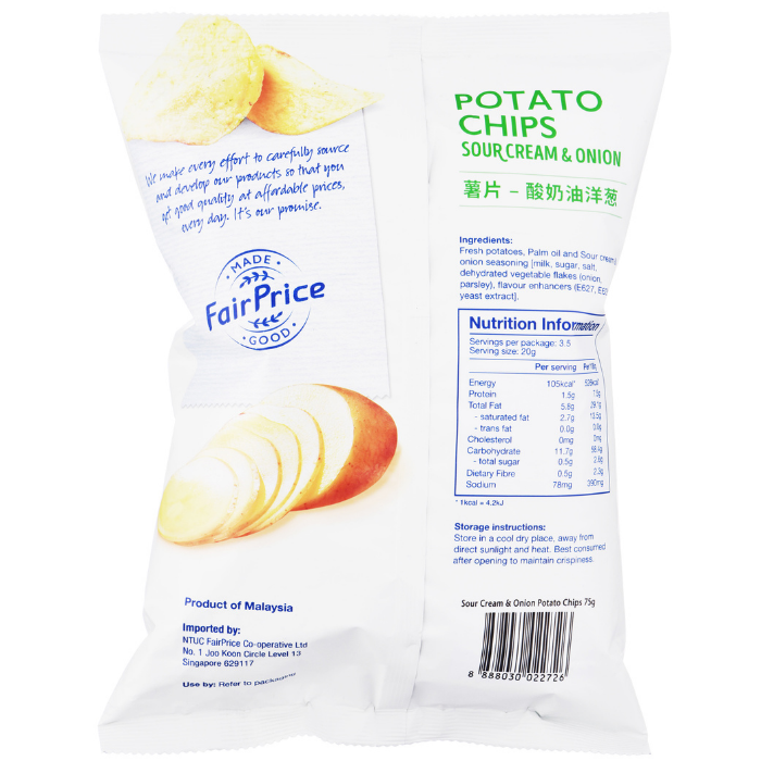 Potato chips by Fairprice housebrand : review - Dried snack foods ...